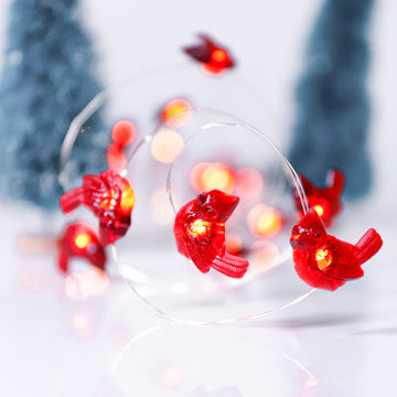 Christmas Red Snow Bird Decor String Lights